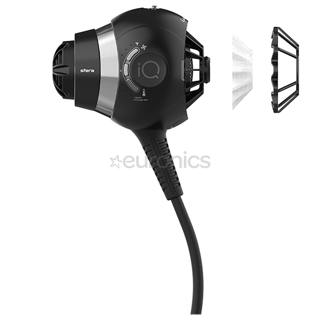 GA.MA iQ Sfera, 1600 W, must - Föön