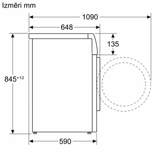 Bosch, Series 8, i-Dos, 11 kg, depth 59 cm, 1600 rpm - Front load washing machine
