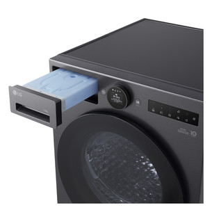 LG, Heat pump, 10 kg, depth 66 cm, matte black - Clothes dryer