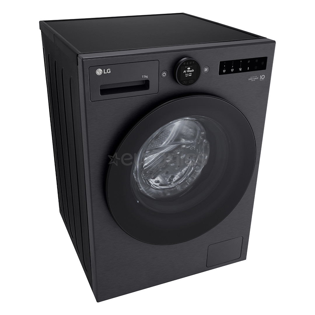 LG TurboWash 360˚, 11 kg, depth 55 cm, 1400 rpm, matte black - Front load washing machine