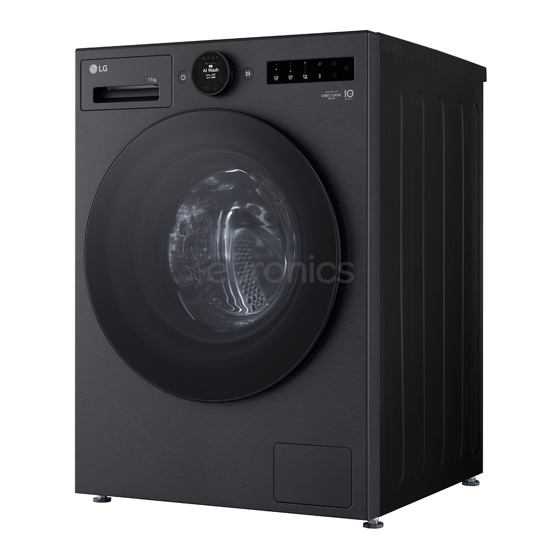 LG TurboWash 360˚, 11 kg, depth 55 cm, 1400 rpm, matte black - Front load washing machine