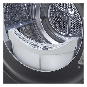 LG, Heat pump, 10 kg, depth 66 cm, matte black - Clothes dryer