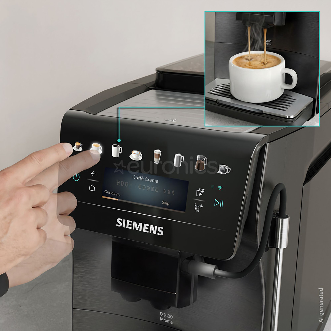 Siemens EQ600 iAroma, dark inox - Espresso machine
