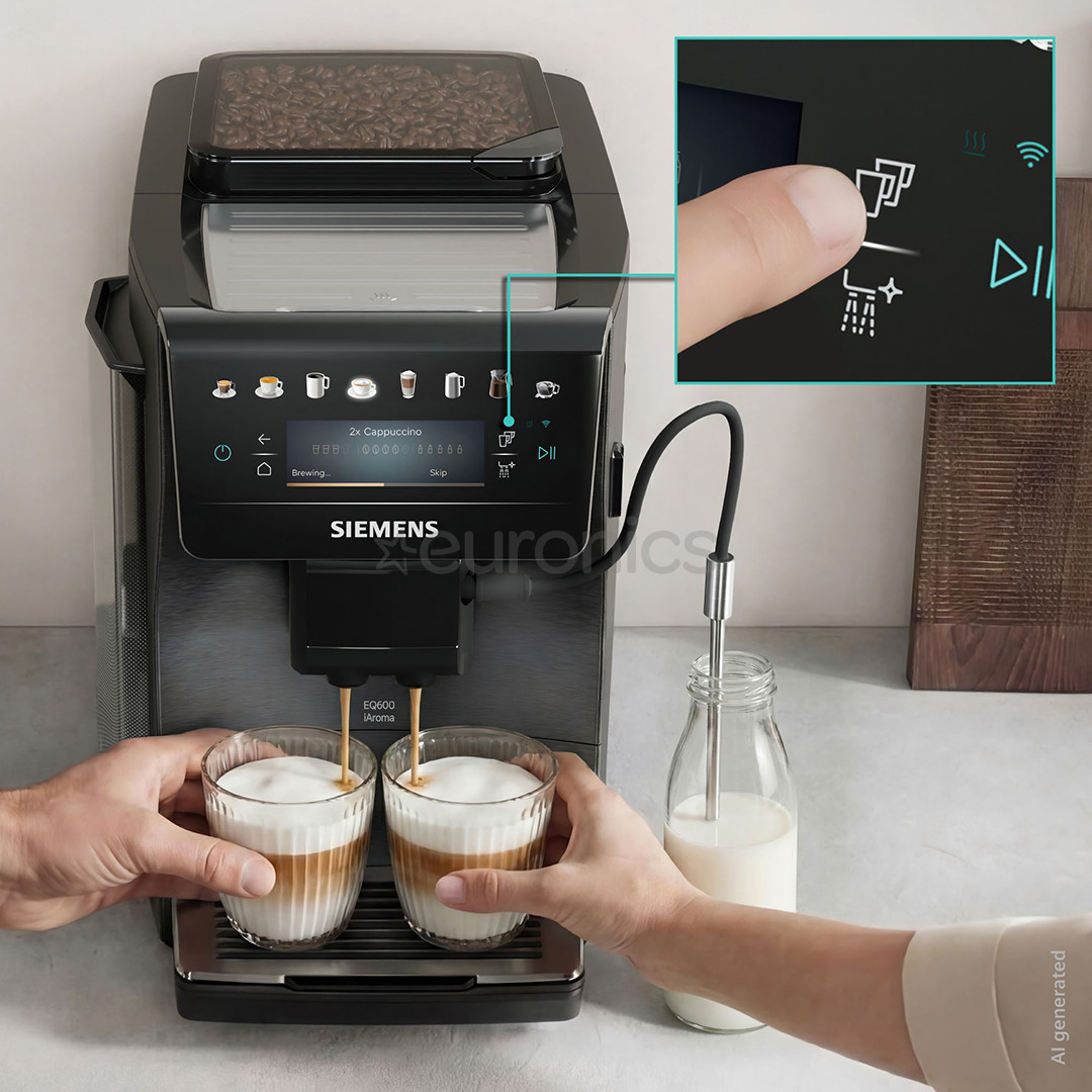 Siemens EQ600 iAroma, dark inox - Espresso machine