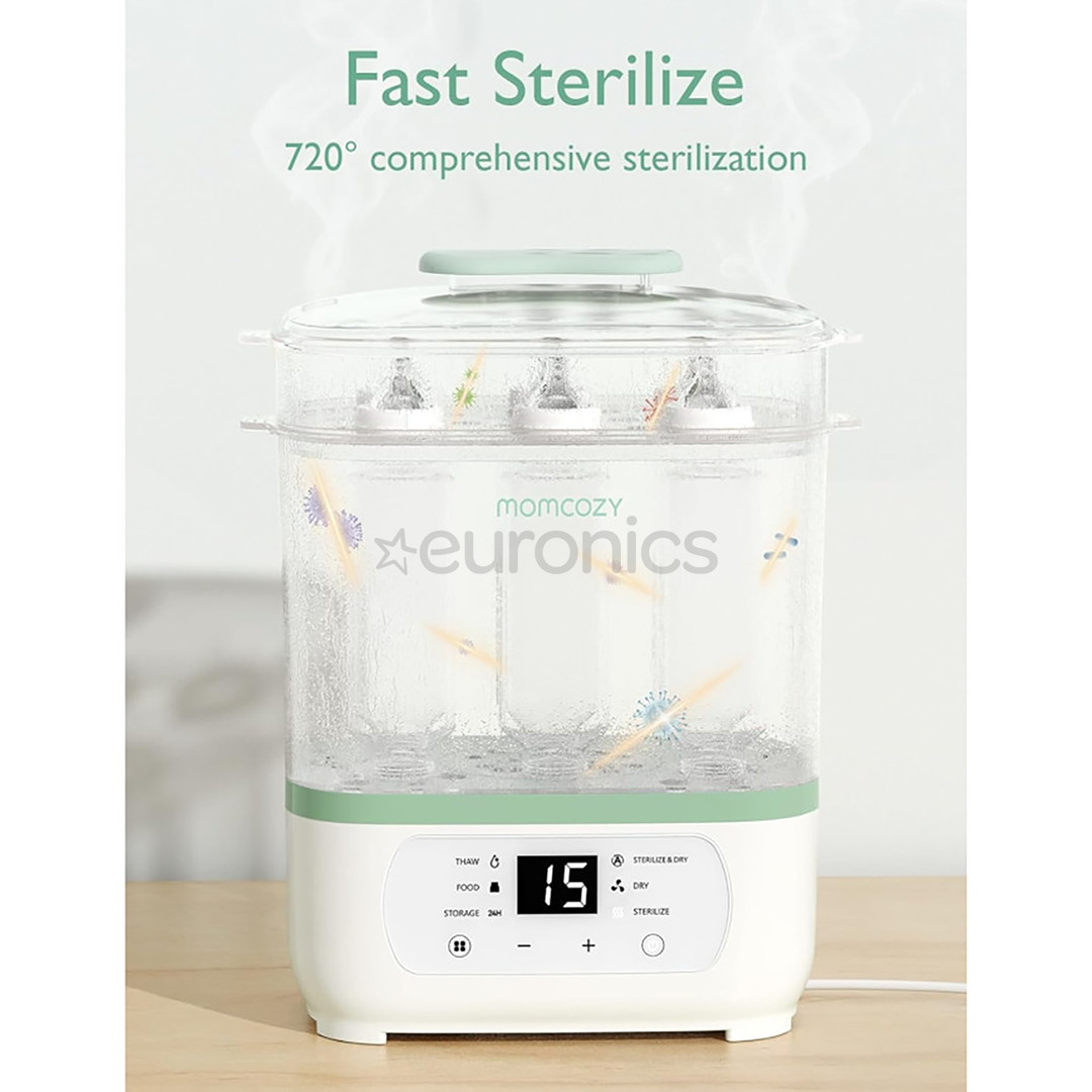 Momcozy, 8-ühes - Lutipudelite auruga steriliseerija