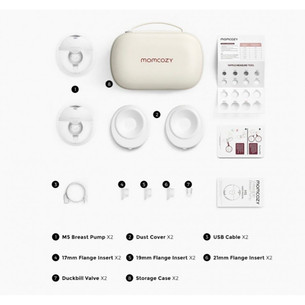 Momcozy M5 Wearable, kahepoolne, valge - Rinnapump