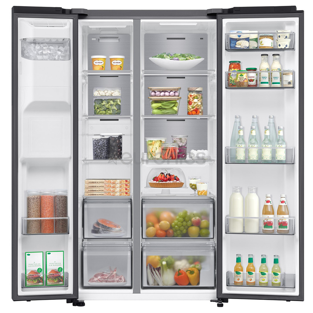 Samsung Bespoke AI, NoFrost, 640 L, kõrgus 179 cm, must - SBS-külmik