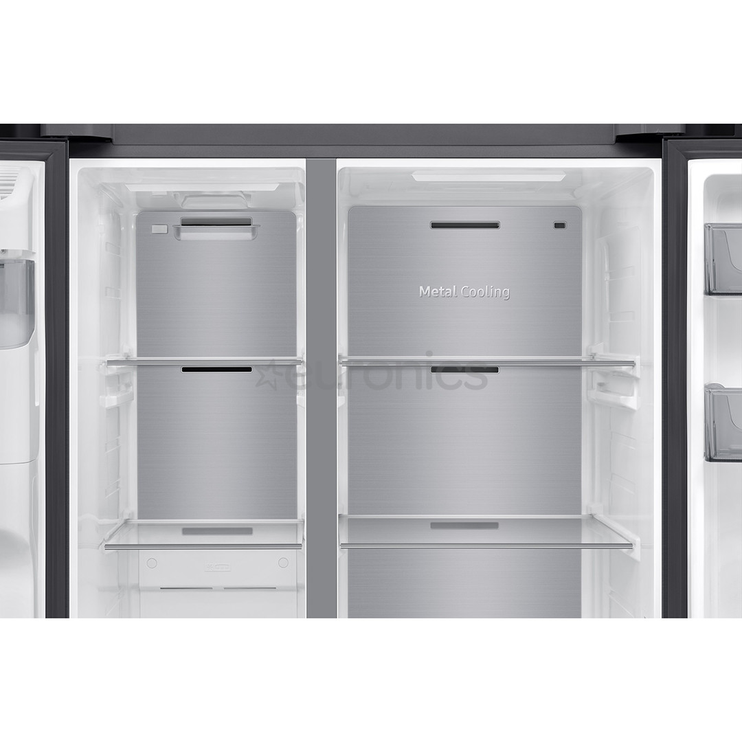Samsung Bespoke AI, NoFrost, 640 L, kõrgus 179 cm, must - SBS-külmik