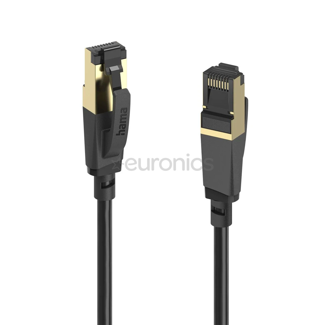 Hama Ethernet Cable, Cat 8, 1,5 m, black - Network cable