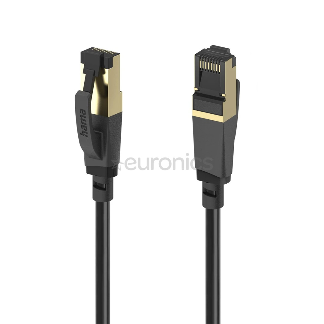Hama Ethernet Cable, Cat 8, 3 m, black - Network cable