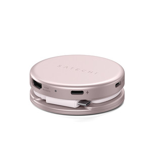 Satechi OntheGo 5-in-1 Multiport Adapter, roosa - Adapter