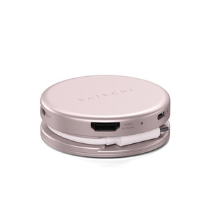 Satechi OntheGo 5-in-1 Multiport Adapter, roosa - Adapter