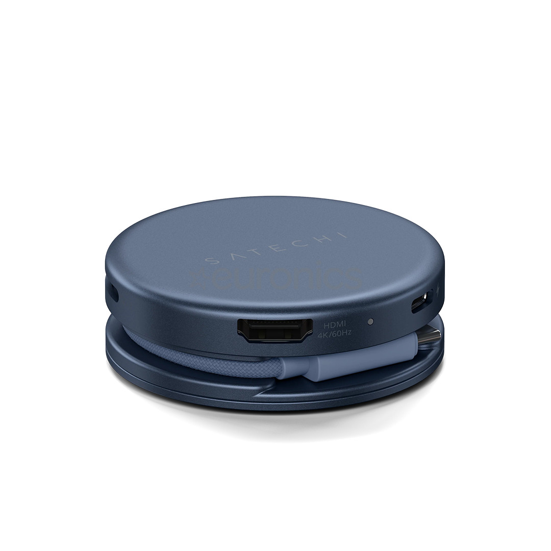 Satechi OntheGo 5-in-1 Multiport Adapter, tumesinine - Adapter
