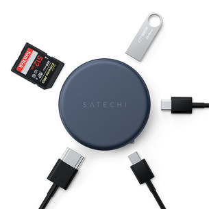 Satechi OntheGo 5-in-1 Multiport Adapter, tumesinine - Adapter