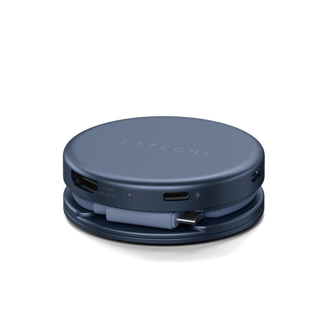 Satechi OntheGo 5-in-1 Multiport Adapter, tumesinine - Adapter