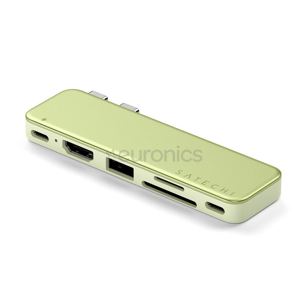 Satechi USB-C Snap Hub, MacBook Neo, kollane - Adapter