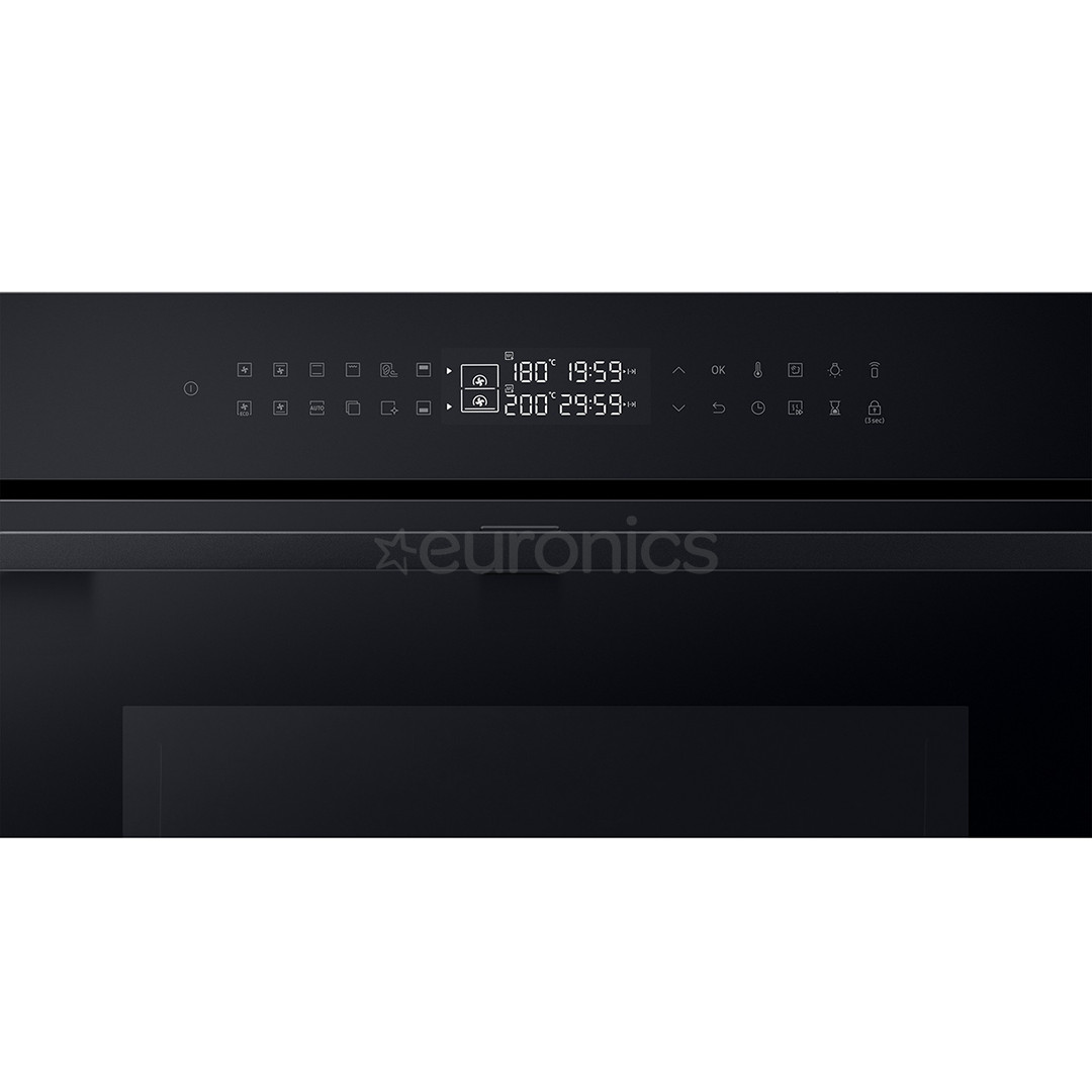 Samsung Dual Cook Flex, katalüütiline puhastus, 76 L, must - Integreeritav ahi