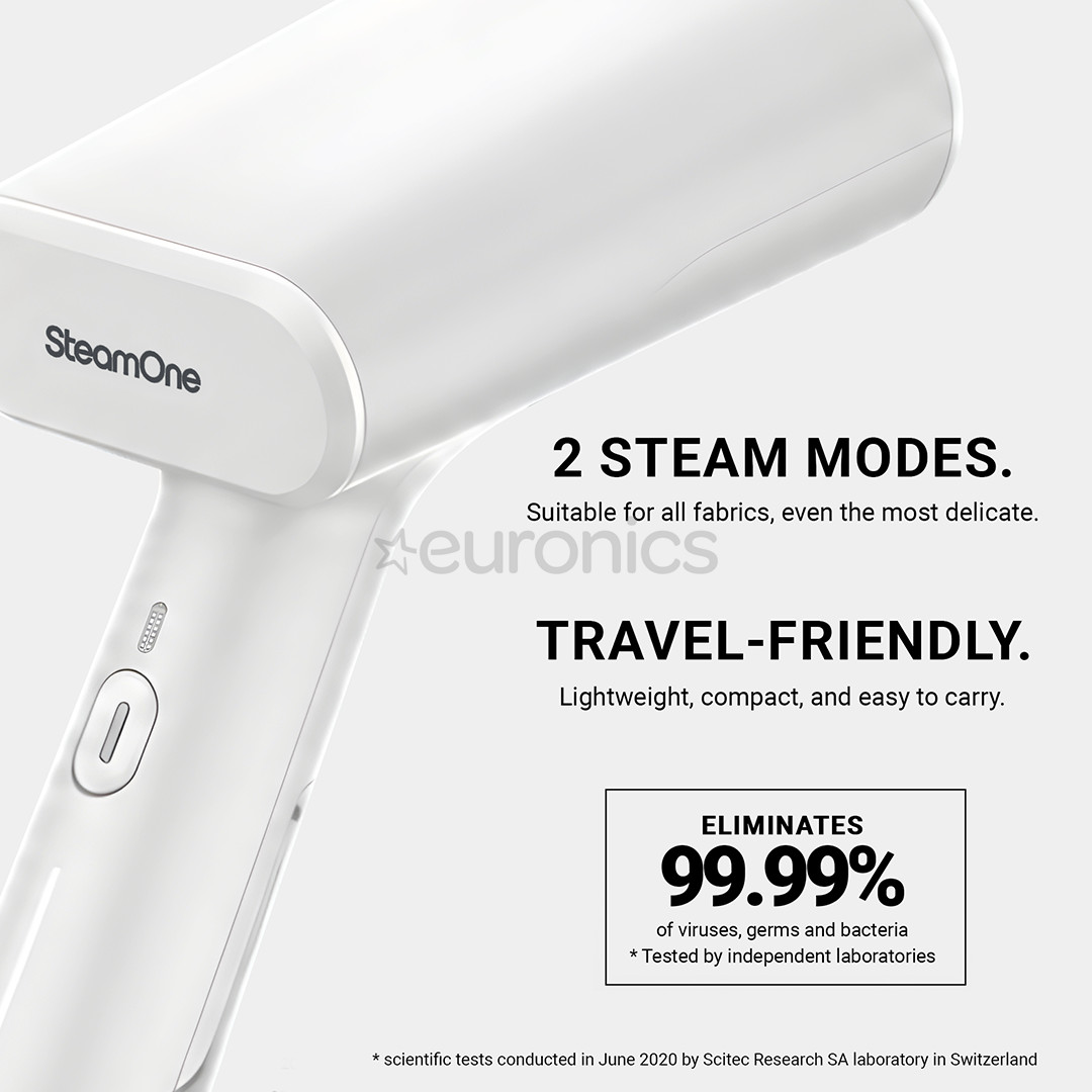 SteamOne Simon XL 2, 2000 W, valge - Käsi- aurukeskus + Topieemaldaja