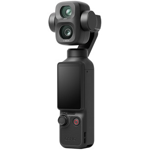 DJI Osmo Pocket 4P Vlog Combo, must - Stabilisaatoriga kaamera
