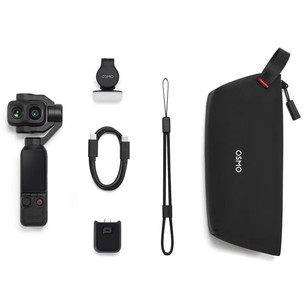 DJI Osmo Pocket 4P Standard Combo, must - Stabilisaatoriga kaamera