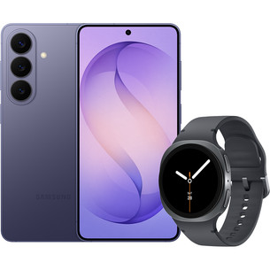 Samsung Galaxy S26, 256 GB, violetne + Watch8, 40mm, LTE, tumehall - Nutiseadmete komplekt SM-S942BZVG+SM-L325F