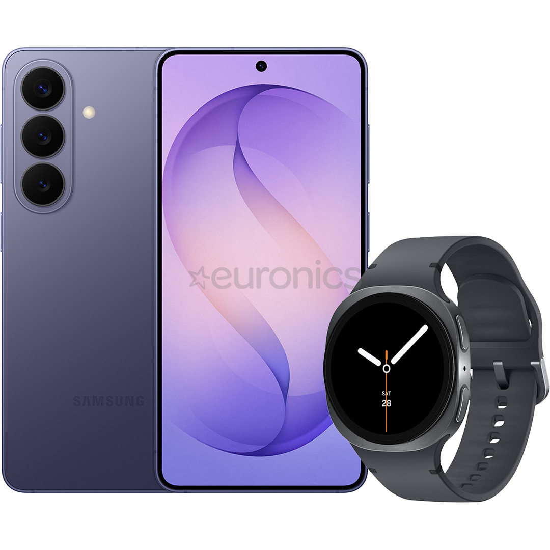 Samsung Galaxy S26, 256 GB, violetne + Watch8, 40mm, LTE, tumehall - Nutiseadmete komplekt