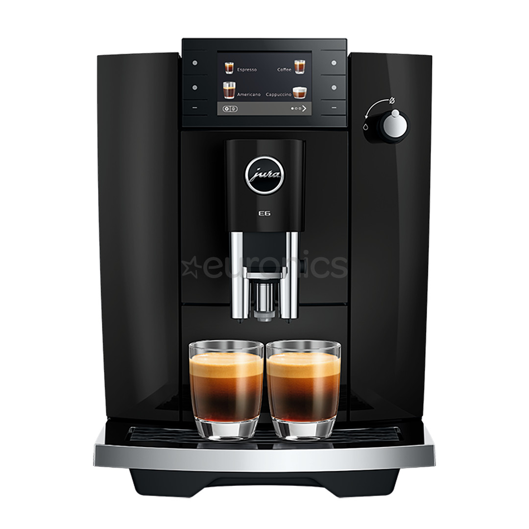 JURA E6 Piano Black (ED), must - Espressomasin