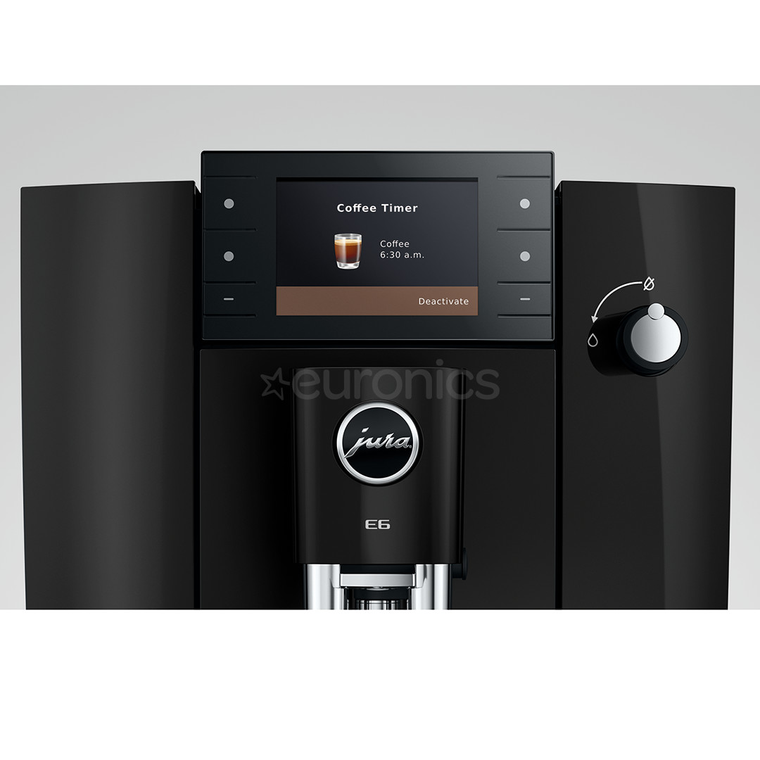JURA E6 Piano Black (ED), must - Espressomasin