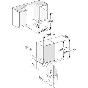 Miele Active Plus S, 14 place settings - Built-in dishwasher