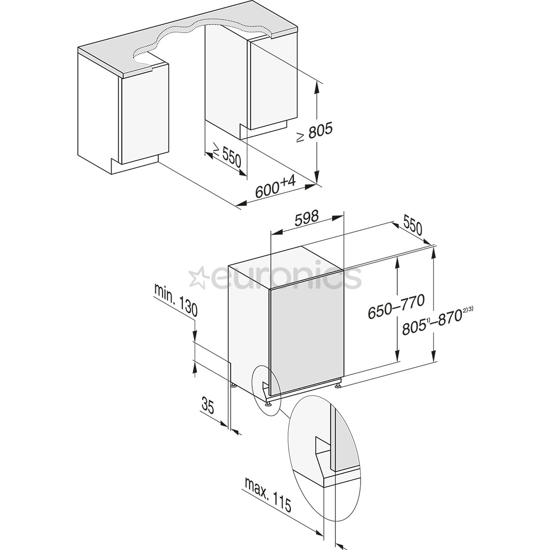Miele Active Plus S, 14 place settings - Built-in dishwasher