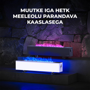 Aeno, 2000 W, white - Premium ECO Smart heater with real fire effect