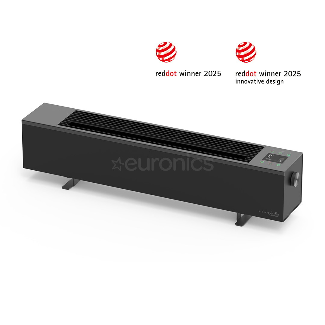Aeno, 2000 W, black - Premium ECO Smart heater with real fire effect