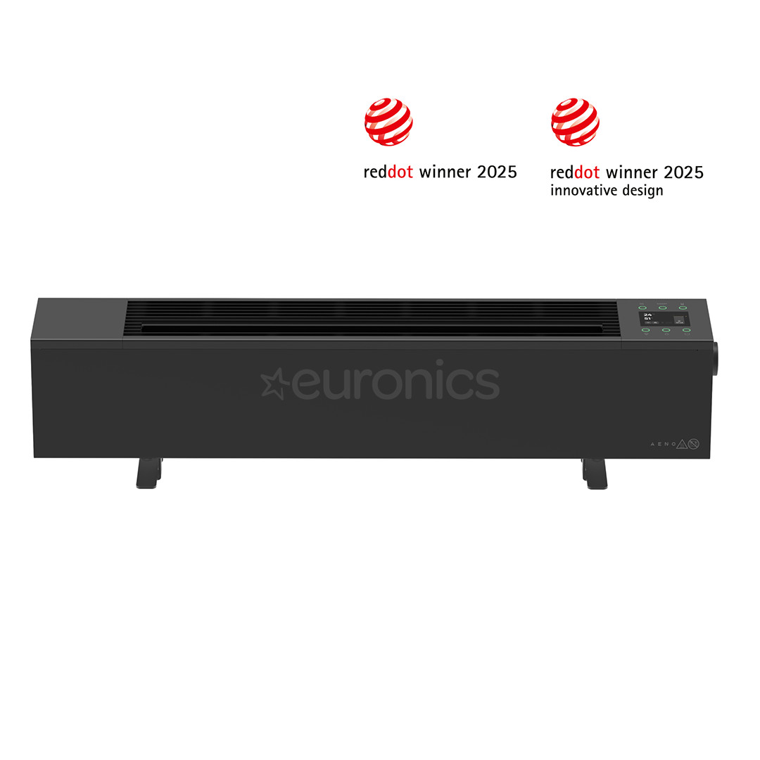 Aeno, 2000 W, black - Premium ECO Smart heater with real fire effect