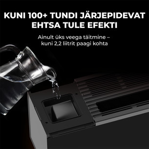Aeno, 2000 W, black - Premium ECO Smart heater with real fire effect