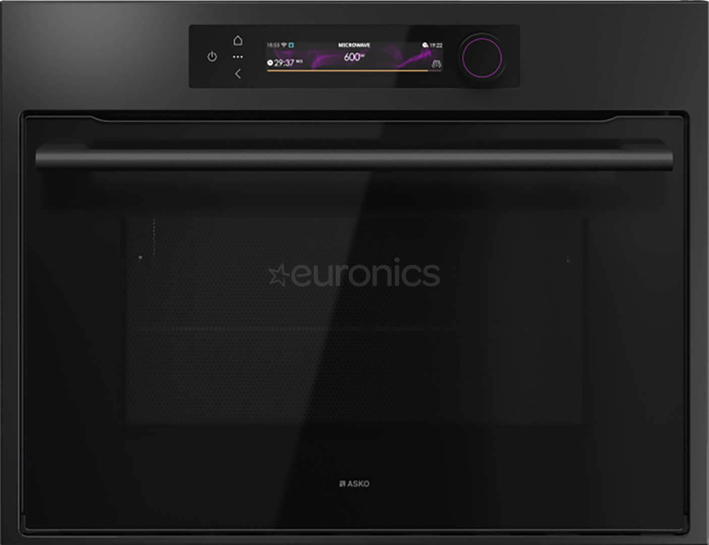 Asko, 50 L,  black graphite - Built-in microwave oven