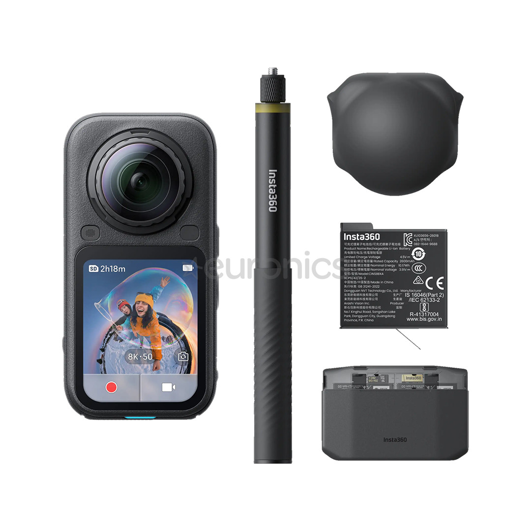 Insta360 X6 Essential Bundle, 8K, черный - Экшн-камера