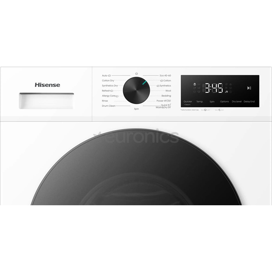 Hisense, 8 kg / 5 kg, depth 51 cm, 1400 rpm - Washer-Dryer Combo