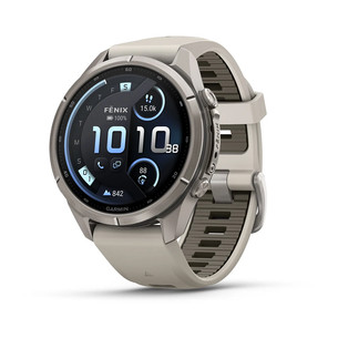 Garmin Fenix 9 Pro, 43 mm, LTE, titanium, fog grey / dark sandstone - Sports watch 010-04335-81