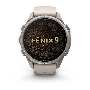 Garmin Fenix 9 Pro, 43 mm, LTE, titanium, fog grey / dark sandstone - Sports watch