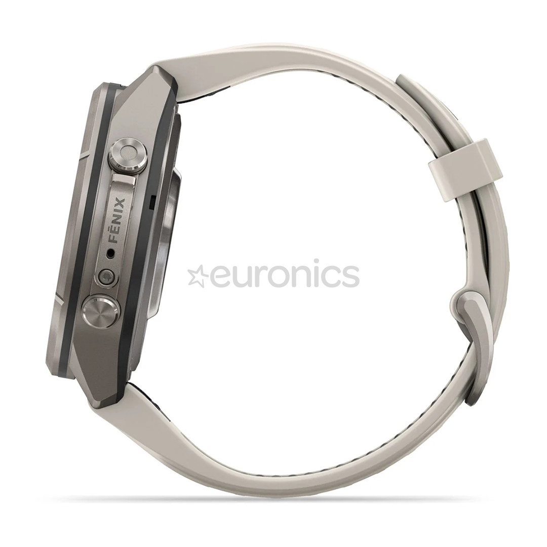 Garmin Fenix 9 Pro, 43 mm, LTE, titanium, fog grey / dark sandstone - Sports watch