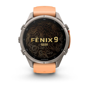 Garmin Fenix 9 Pro, 43 mm, LTE, titanium, shell pink / autumn orange - Sports watch