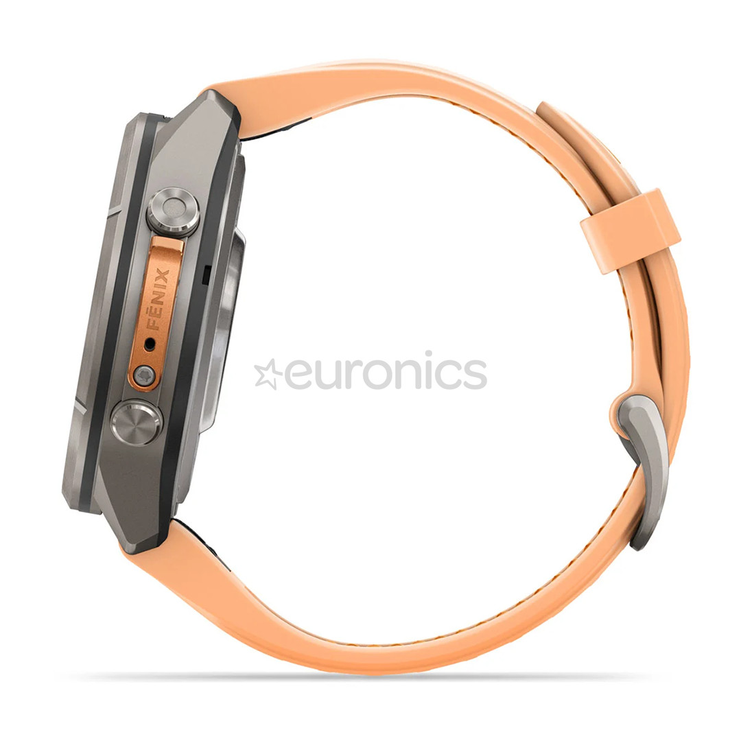 Garmin Fenix 9 Pro, 43 mm, LTE, titanium, shell pink / autumn orange - Sports watch