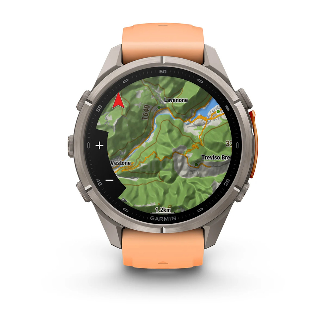Garmin Fenix 9 Pro, 43 mm, LTE, titanium, shell pink / autumn orange - Sports watch