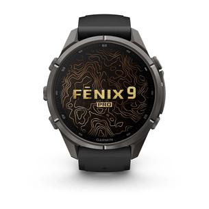 Garmin Fenix 9 Pro, 43 mm, black titanium, black / pebble grey - Sports watch