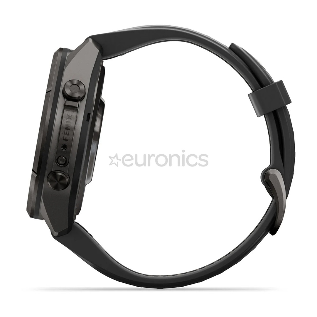 Garmin Fenix 9 Pro, 43 mm, black titanium, black / pebble grey - Sports watch
