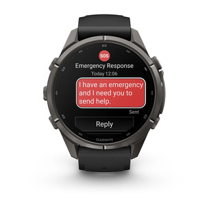 Garmin Fenix 9 Pro, 43 mm, black titanium, black / pebble grey - Sports watch