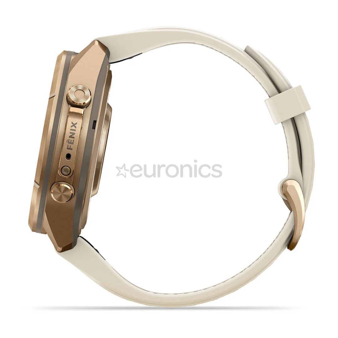 Garmin Fenix 9 Pro, 43 mm, LTE, gold titanium, cream / french grey - Sports watch