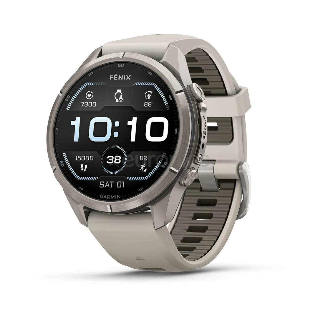 Garmin Fenix 9 Pro, 43 mm, titanium, fog grey / dark sandstone - Sports watch