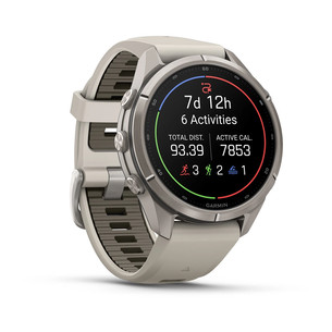 Garmin Fenix 9 Pro, 43 mm, titanium, fog grey / dark sandstone - Sports watch