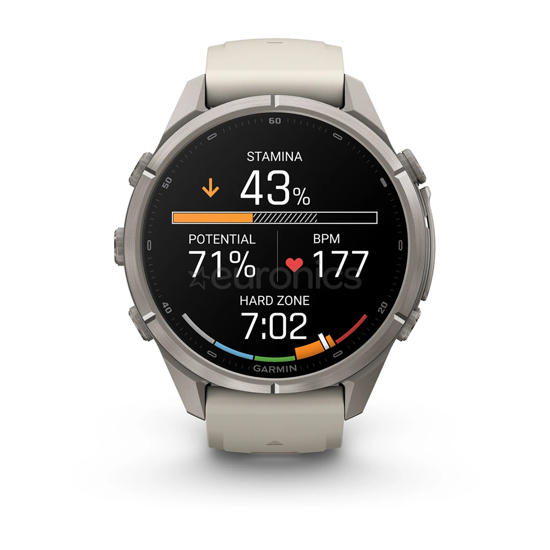 Garmin Fenix 9 Pro, 43 mm, titanium, fog grey / dark sandstone - Sports watch